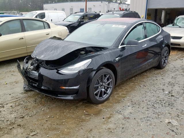 5YJ3E1EA5JF031348 - 2018 TESLA MODEL 3 BLACK photo 2