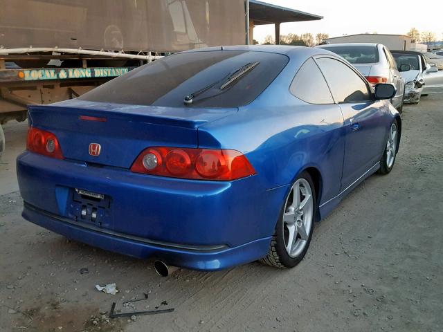 JH4DC53016S021484 - 2006 ACURA RSX TYPE-S BLUE photo 4