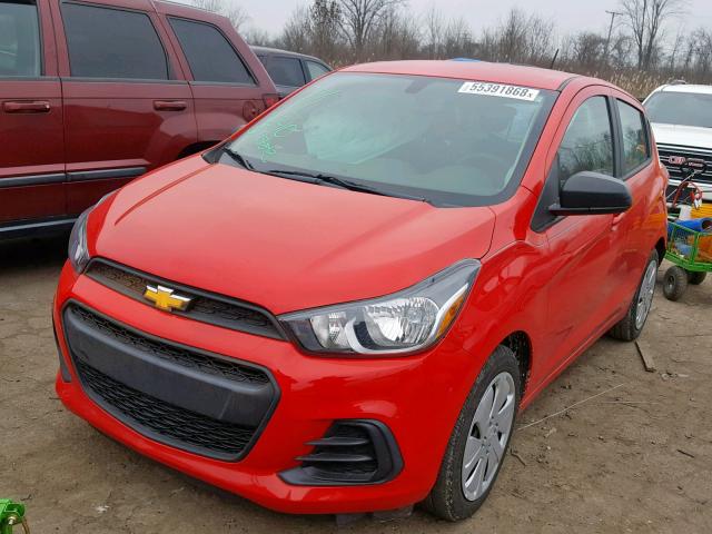 KL8CB6SA2GC590834 - 2016 CHEVROLET SPARK LS RED photo 2