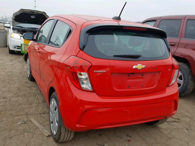 KL8CB6SA2GC590834 - 2016 CHEVROLET SPARK LS RED photo 3