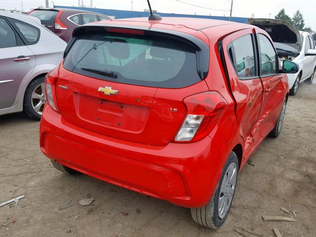 KL8CB6SA2GC590834 - 2016 CHEVROLET SPARK LS RED photo 4