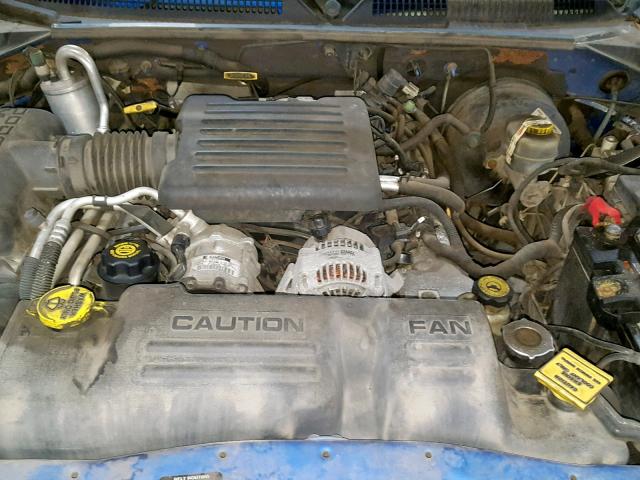 1B7GL22NXYS550378 - 2000 DODGE DAKOTA BLUE photo 7