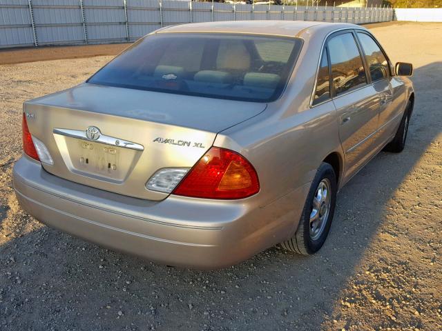 4T1BF28B42U231130 - 2002 TOYOTA AVALON XL TAN photo 4