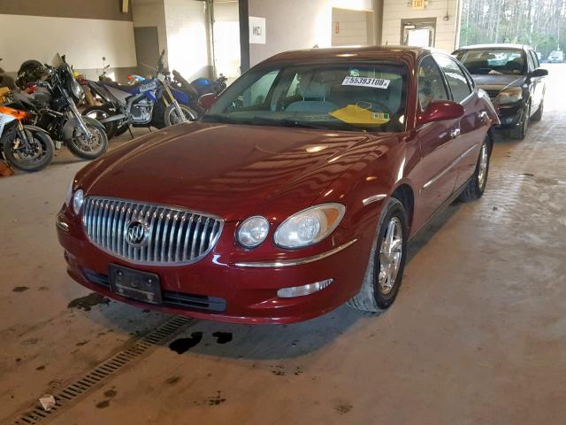 2G4WC582X81165554 - 2008 BUICK LACROSSE C BURGUNDY photo 2