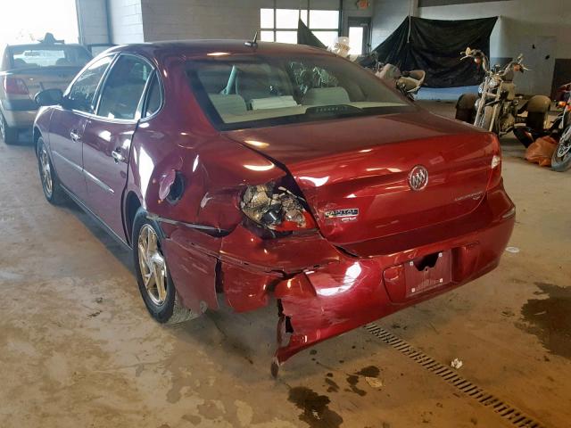 2G4WC582X81165554 - 2008 BUICK LACROSSE C BURGUNDY photo 3