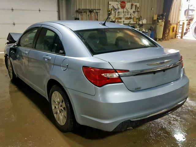 1C3CCBAB1EN143294 - 2014 CHRYSLER 200 LX BLUE photo 3