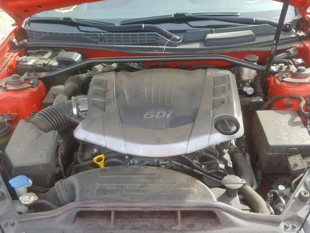 KMHHU6KJXEU115104 - 2014 HYUNDAI GENESIS CO RED photo 7