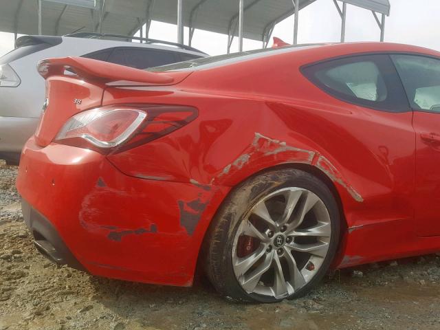 KMHHU6KJXEU115104 - 2014 HYUNDAI GENESIS CO RED photo 9