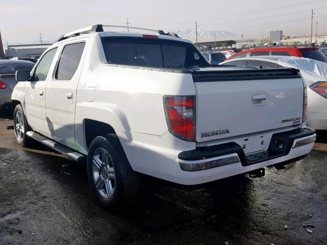 5FPYK1F51DB011447 - 2013 HONDA RIDGELINE WHITE photo 3