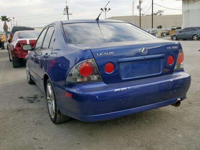 JTHBD192820047947 - 2002 LEXUS IS 300 BLUE photo 3