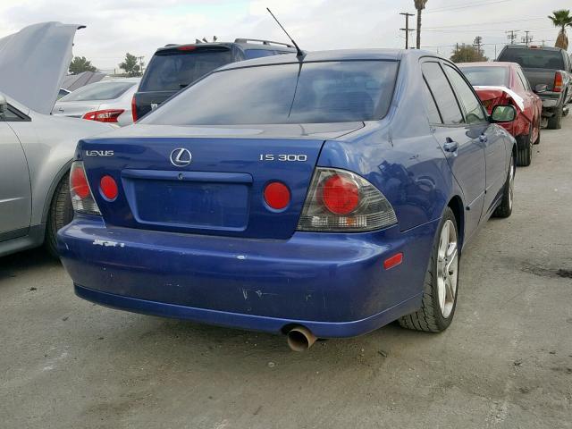 JTHBD192820047947 - 2002 LEXUS IS 300 BLUE photo 4