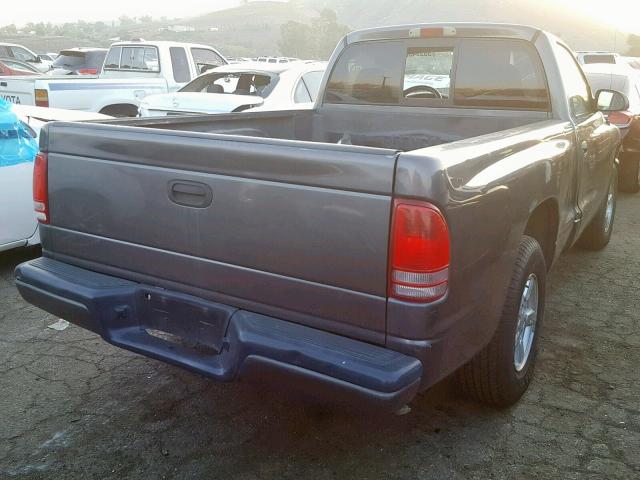 1B7FL36X12S643858 - 2002 DODGE DAKOTA SPO GRAY photo 4