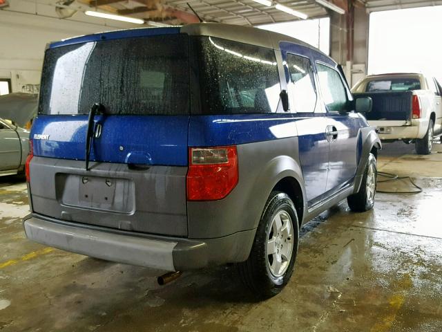 5J6YH18584L000764 - 2004 HONDA ELEMENT EX BLUE photo 4