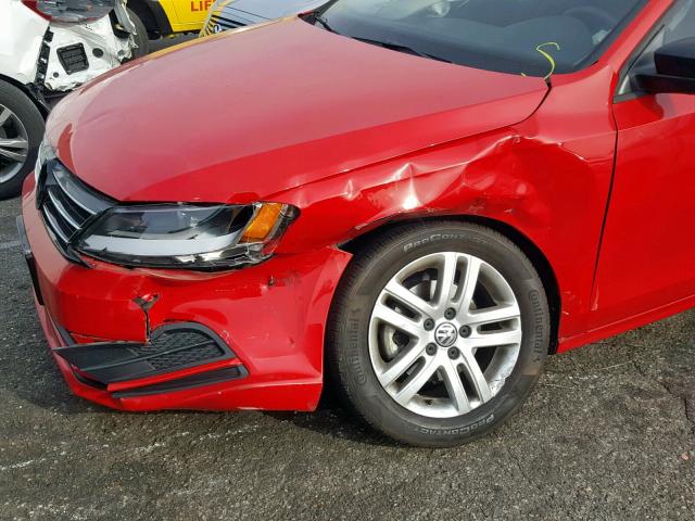 3VW2K7AJXFM240811 - 2015 VOLKSWAGEN JETTA BASE RED photo 9