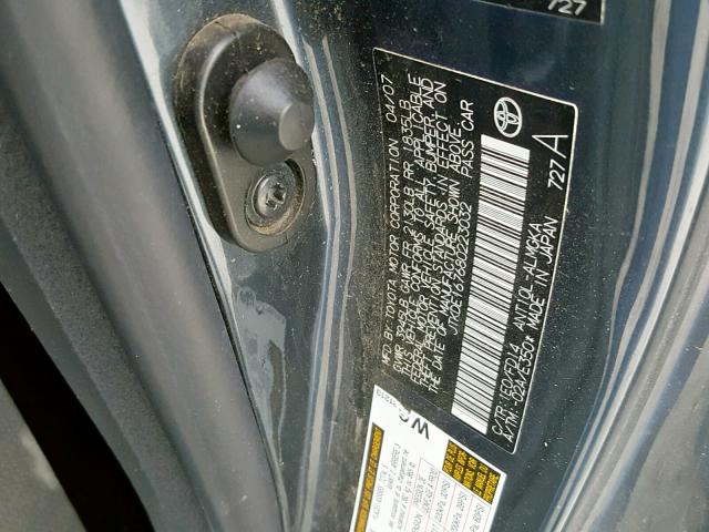 JTKDE167680223032 - 2008 TOYOTA SCION TC გრაფიტი ფოტო 10