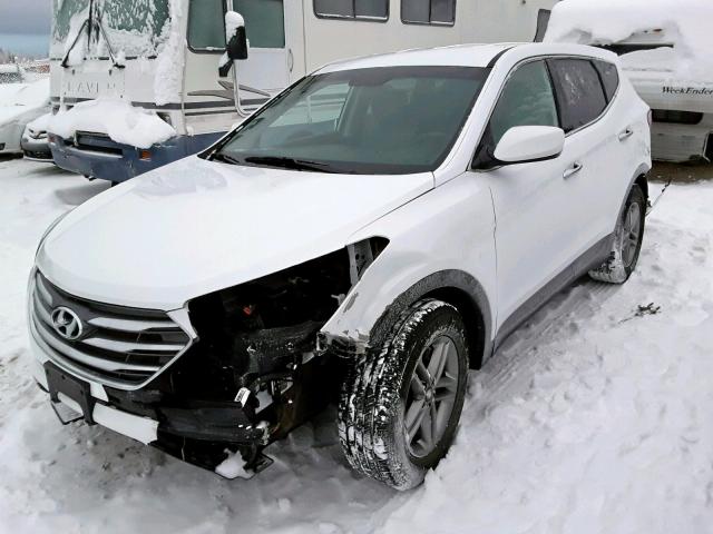 5NMZTDLB2JH095309 - 2018 HYUNDAI SANTA FE S WHITE photo 2