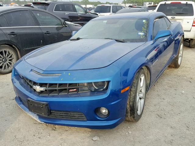 2G1FJ1EJ8A9167608 - 2010 CHEVROLET CAMARO SS BLUE photo 2