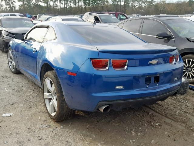 2G1FJ1EJ8A9167608 - 2010 CHEVROLET CAMARO SS BLUE photo 3