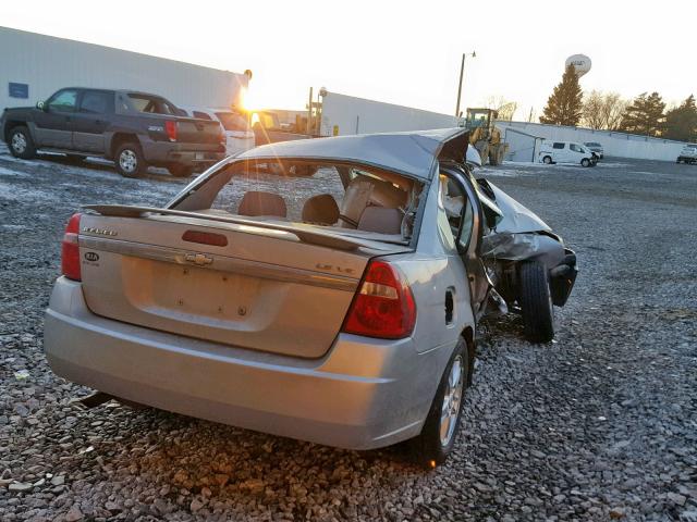 1G1ZT54885F192938 - 2005 CHEVROLET MALIBU LS ნაცრისფერი ფოტო 4