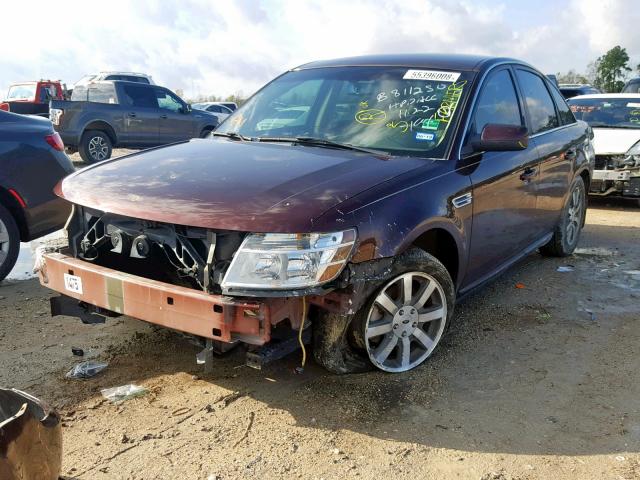 1FAHP24W49G101268 - 2009 FORD TAURUS SEL MAROON photo 2