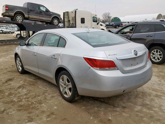 1G4GB5EGXAF267085 - 2010 BUICK LACROSSE C SILVER photo 3