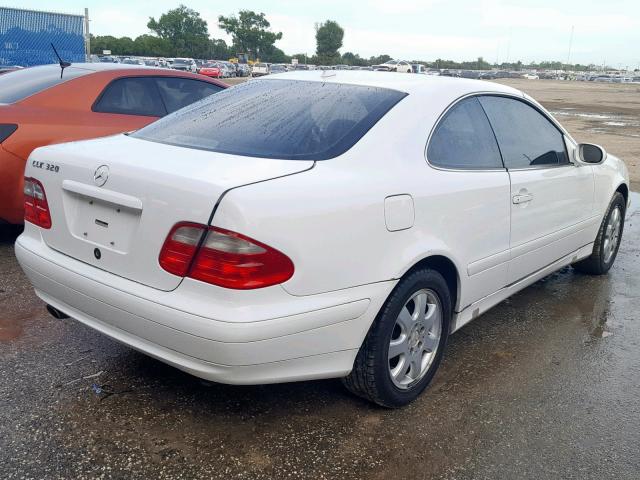 WDBLJ65G11T090308 - 2001 MERCEDES-BENZ CLK 320 WHITE photo 4