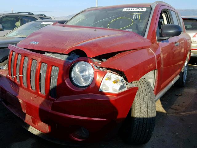 1J8FT47WX7D196334 - 2007 JEEP COMPASS RED photo 2