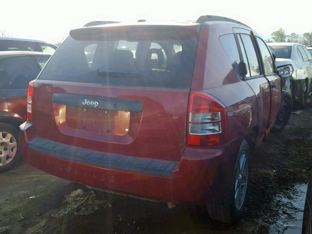 1J8FT47WX7D196334 - 2007 JEEP COMPASS RED photo 4