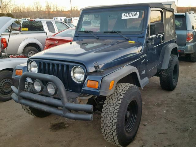 1J4FA49SX2P751615 - 2002 JEEP WRANGLER / BLUE photo 2