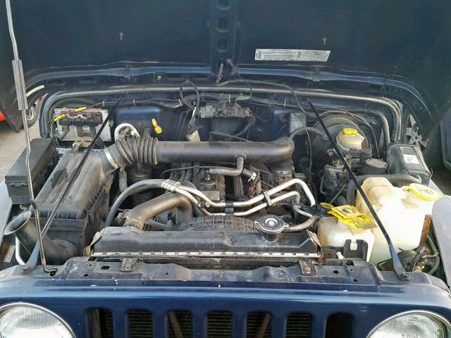 1J4FA49SX2P751615 - 2002 JEEP WRANGLER / BLUE photo 7