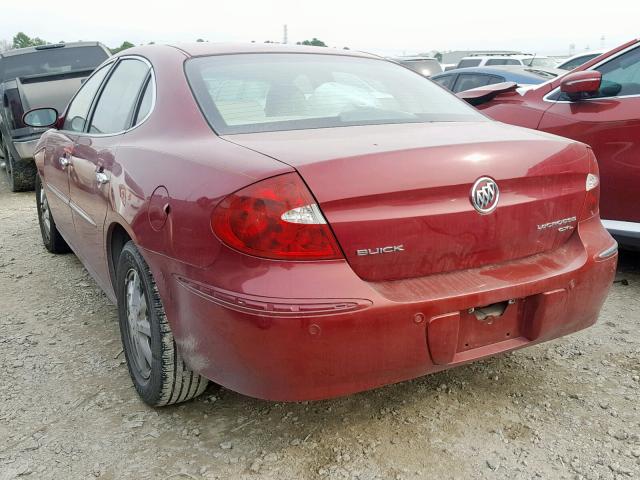 2G4WD562051270843 - 2005 BUICK LACROSSE C BURGUNDY photo 3