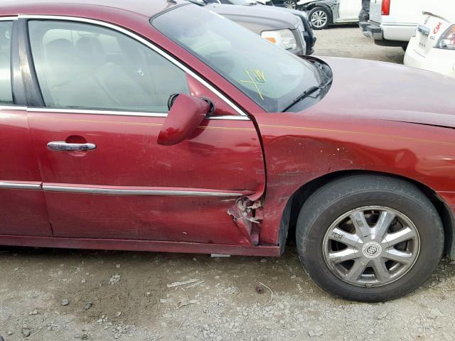 2G4WD562051270843 - 2005 BUICK LACROSSE C BURGUNDY photo 9