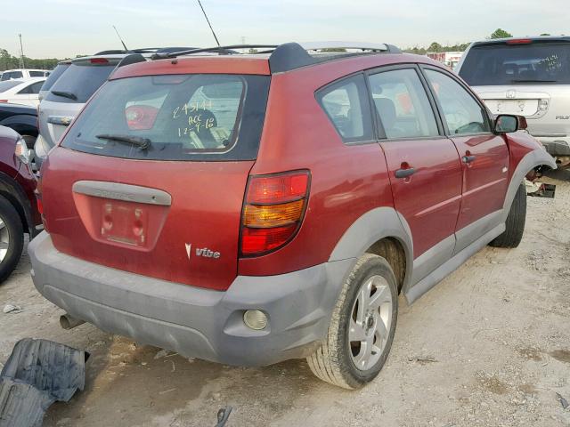 5Y2SL62834Z467579 - 2004 PONTIAC VIBE RED photo 4