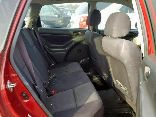 5Y2SL62834Z467579 - 2004 PONTIAC VIBE RED photo 6