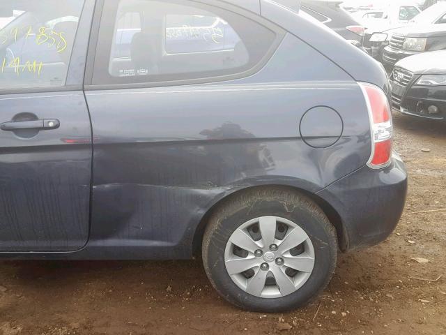 KMHCM3AC8BU192691 - 2011 HYUNDAI ACCENT GL GRAY photo 9