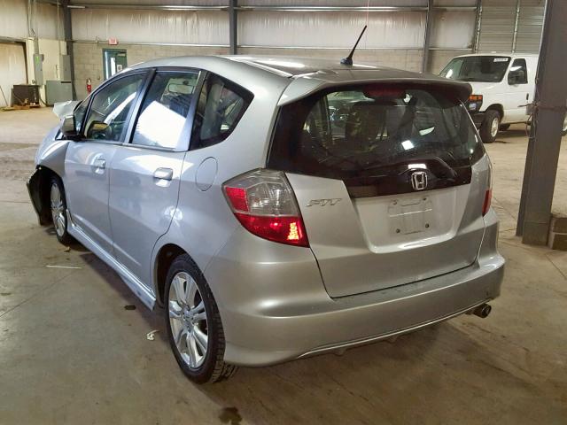 JHMGE8H54BC001375 - 2011 HONDA FIT SPORT SILVER photo 3