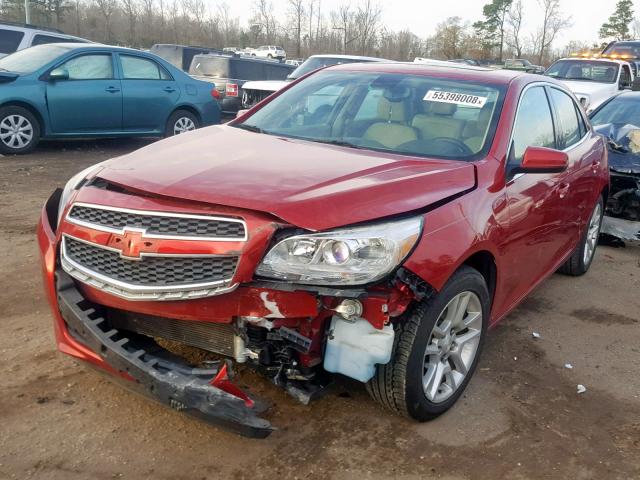 1G11D5RR8DF101323 - 2013 CHEVROLET MALIBU 1LT RED photo 2