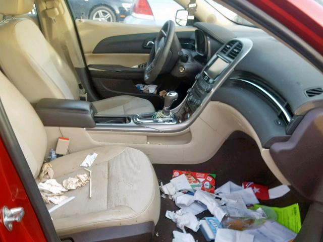 1G11D5RR8DF101323 - 2013 CHEVROLET MALIBU 1LT RED photo 5