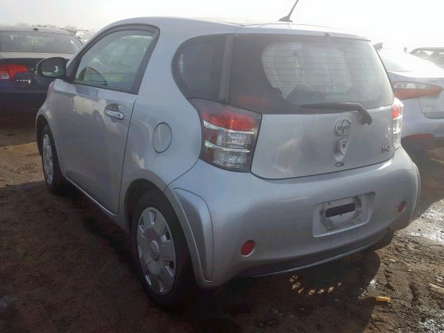 JTNJJXB01CJ015494 - 2012 TOYOTA SCION IQ SILVER photo 3