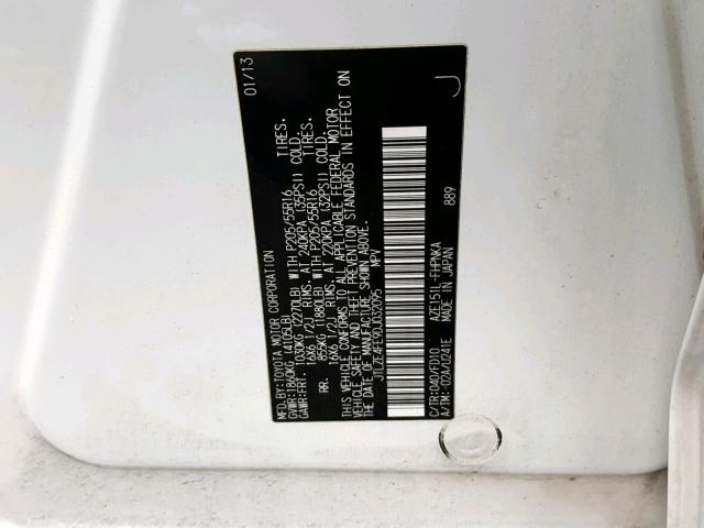 JTLZE4FE9DJ032095 - 2013 TOYOTA SCION XB 白色 照片 10