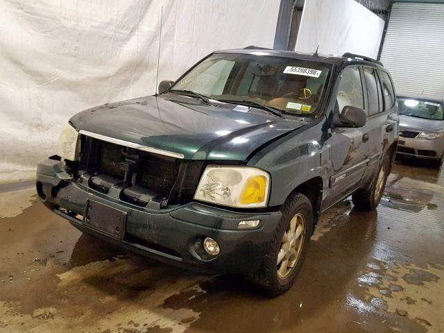 1GKDT13S452144260 - 2005 GMC ENVOY GREEN photo 2