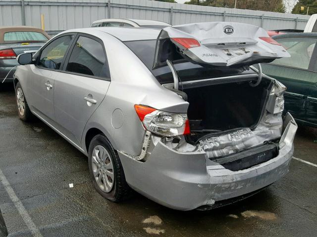 KNAFU4A20A5113096 - 2010 KIA FORTE EX GRAY photo 3