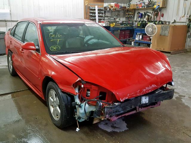 2G1WT57K791259875 - 2009 CHEVROLET IMPALA 1LT RED photo 1