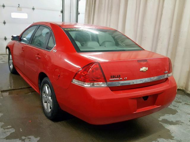 2G1WT57K791259875 - 2009 CHEVROLET IMPALA 1LT RED photo 3