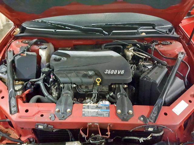 2G1WT57K791259875 - 2009 CHEVROLET IMPALA 1LT RED photo 7