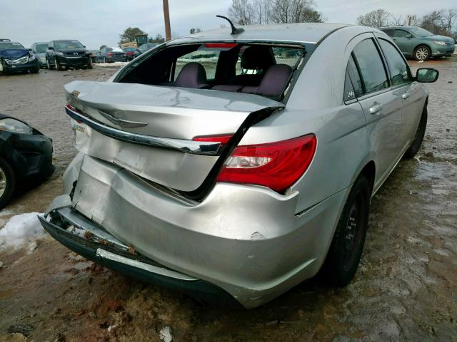 1C3CCBAG4CN266452 - 2012 CHRYSLER 200 LX SILVER photo 4