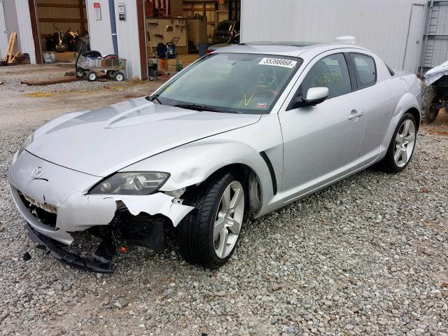 JM1FE17N750141058 - 2005 MAZDA RX8 SILVER photo 2