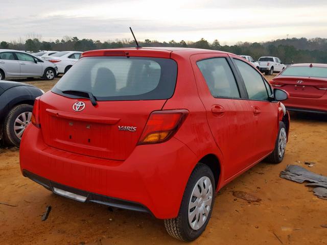 VNKKTUD33GA067828 - 2016 TOYOTA YARIS L RED photo 4