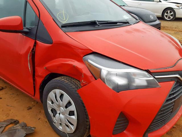 VNKKTUD33GA067828 - 2016 TOYOTA YARIS L RED photo 9