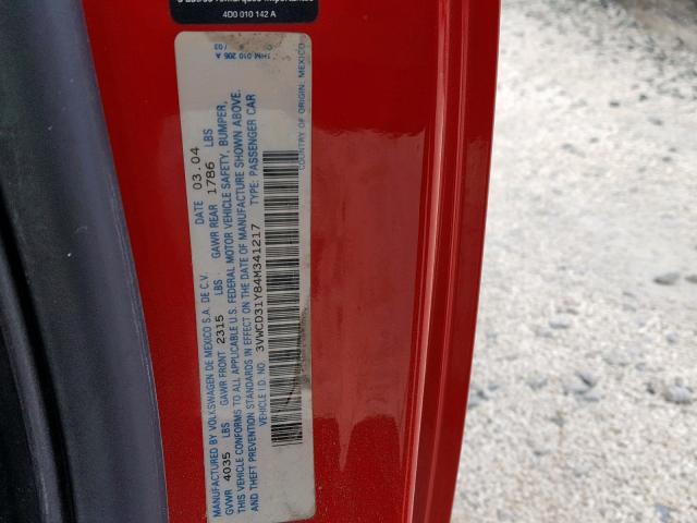 3VWCD31Y84M341217 - 2004 VOLKSWAGEN NEW BEETLE Qırmızı foto 10